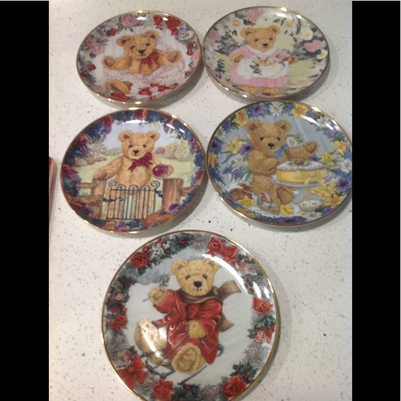 franklin mint teddy bear plates